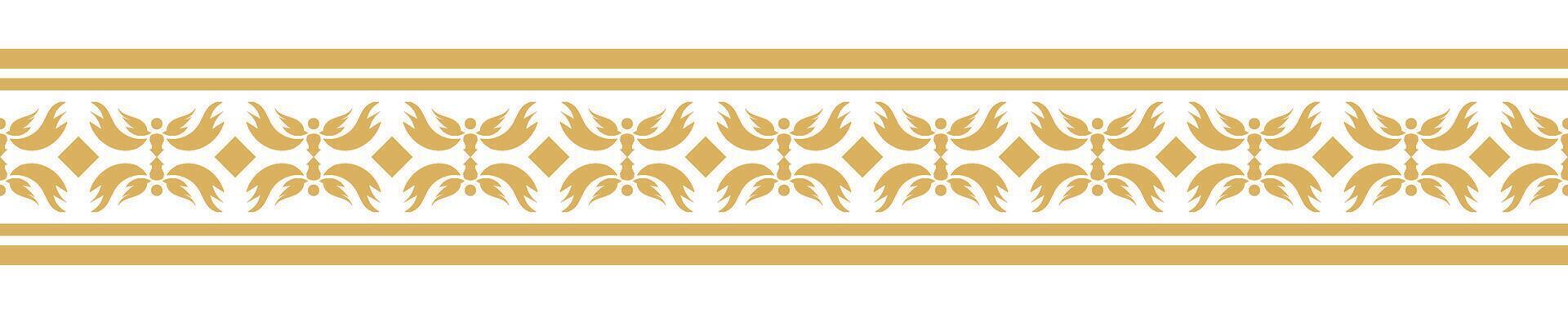 Vintage Ethnic Border with Abstract Art and Antique Decorative Style. vector