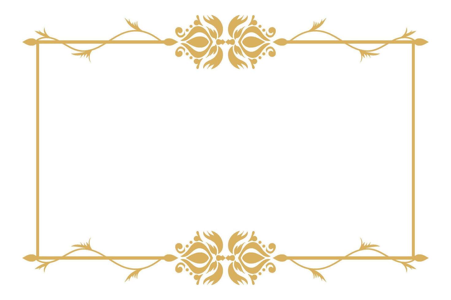 Ornamental Filigree Frame with Vintage Calligraphic Touch. vector