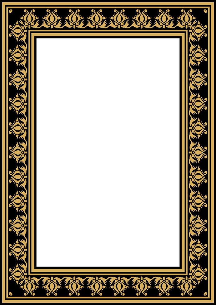 Vintage Ornamental Frame with Classic Border Design. vector