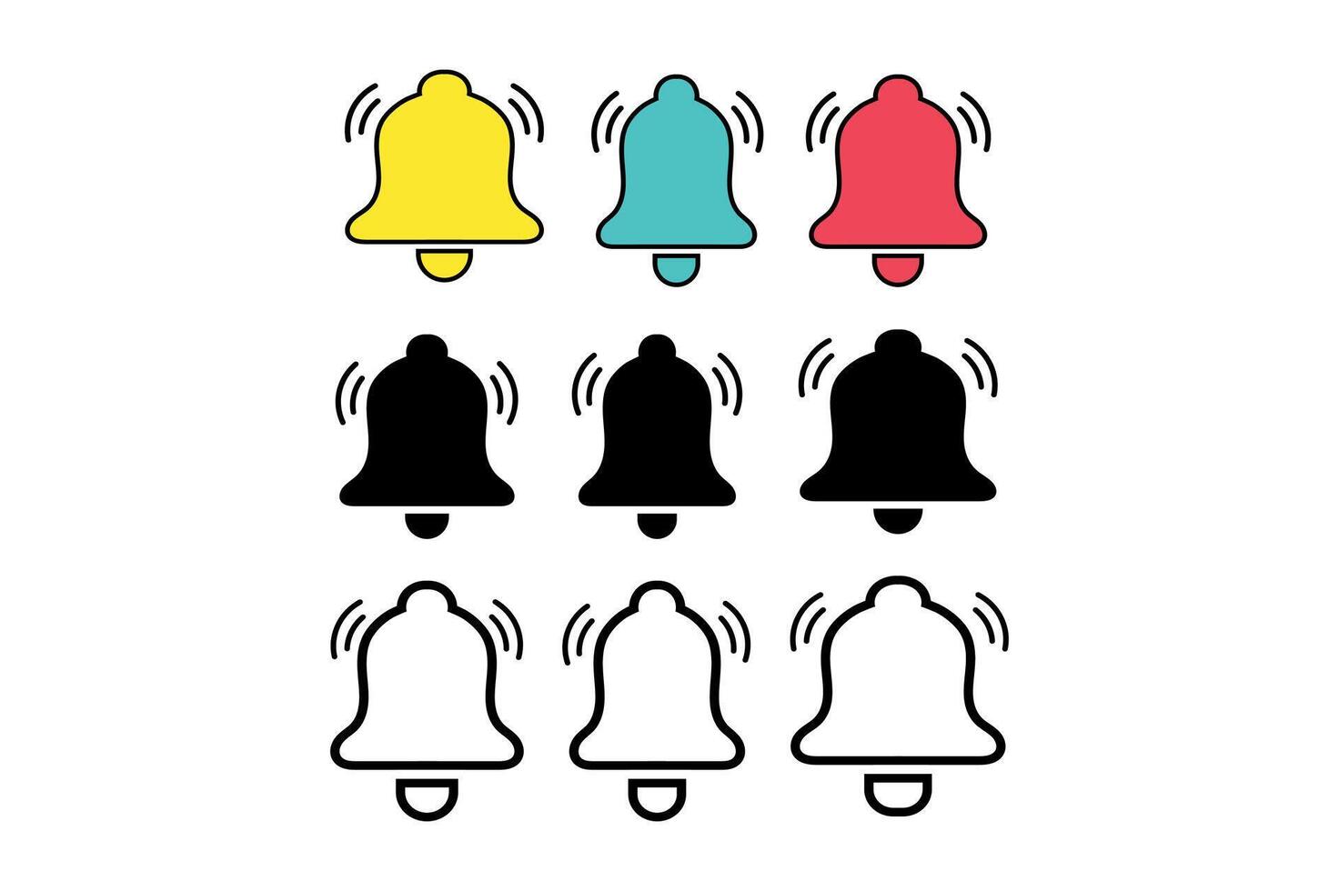 Modern Notification Bell Icons for Apps, notification bell icons, notification bell , notification alert icons vector