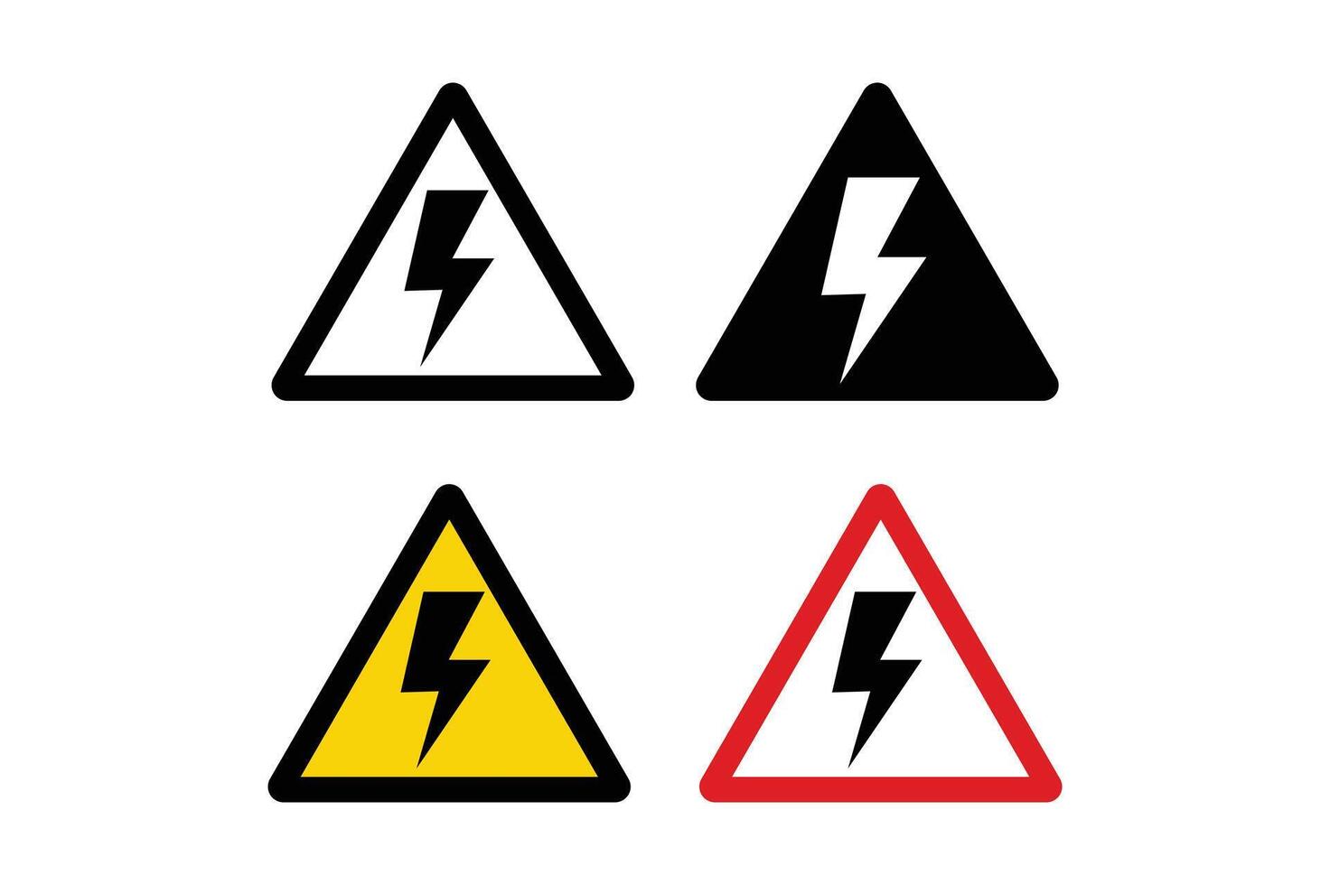 Power Danger Symbol , electricity warning, warning label, high voltage, danger sign, power danger vector