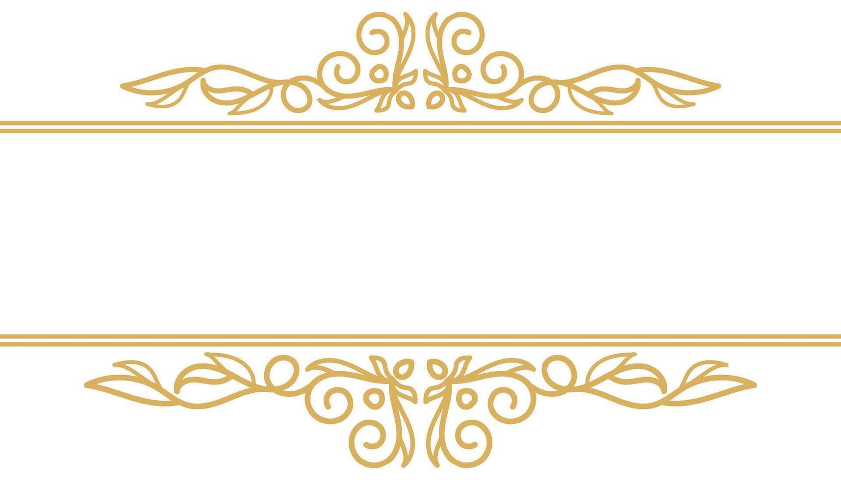 Victorian Ornamental Frame and Border with Vintage Calligraphy. vector
