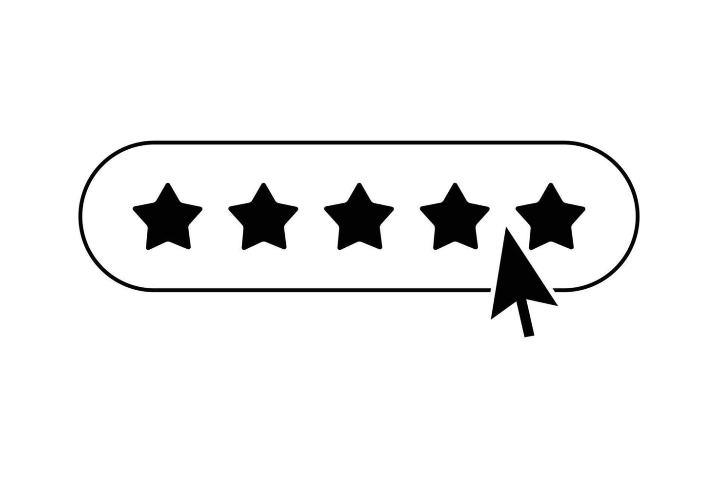 Simple 5 Star Review Symbol, 5 star customer reviews icon, five star rating icon, customer symbol, rating badge vector