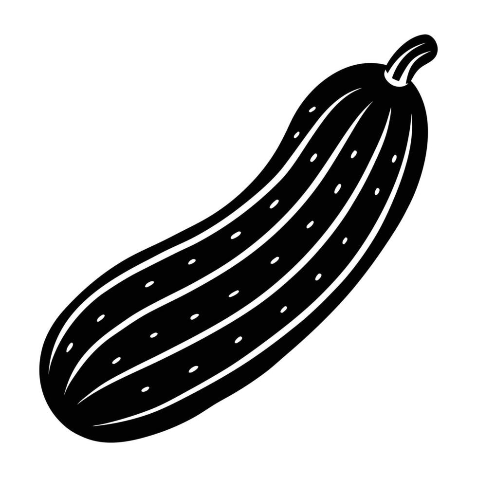 a black and white illustration of a cucumber vector