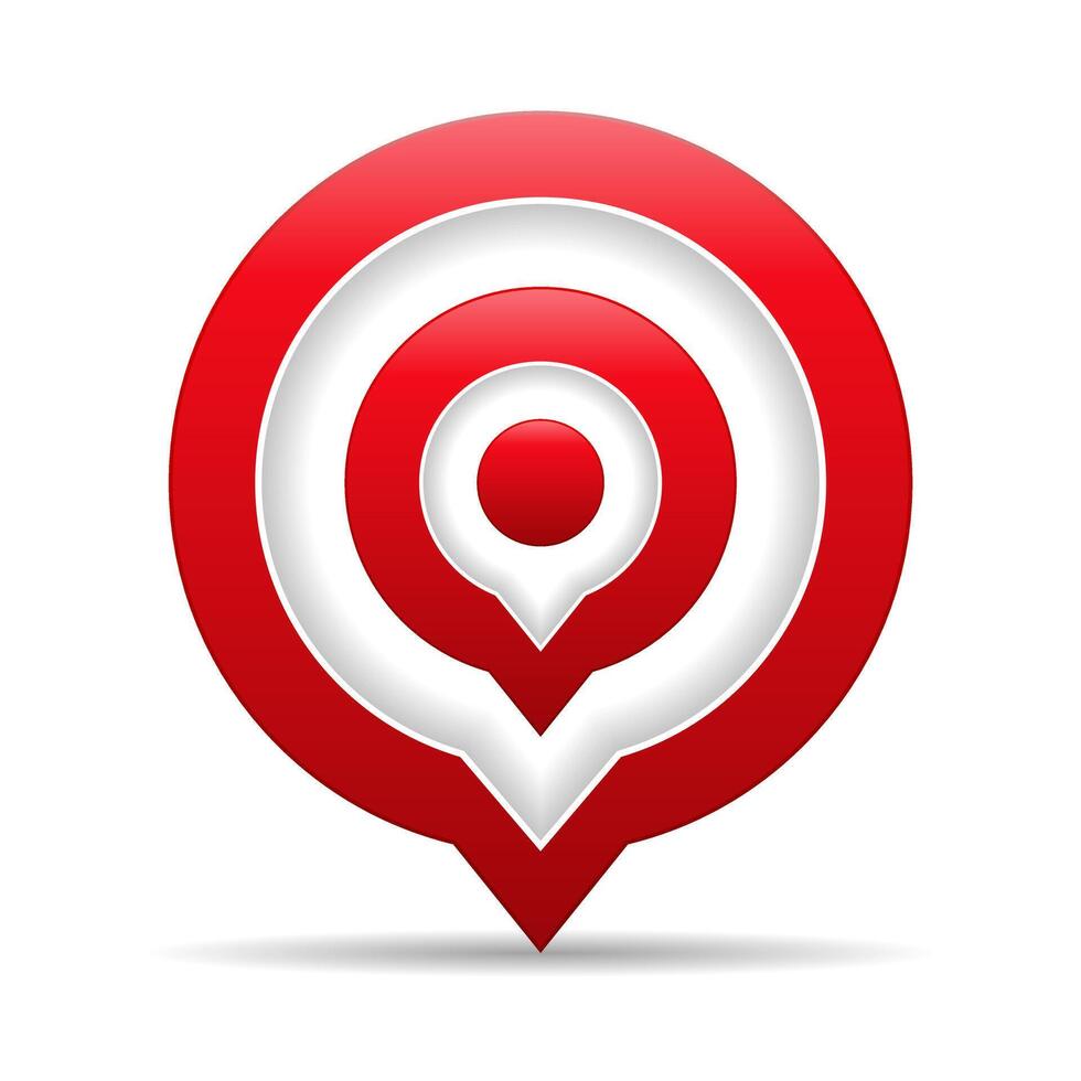 Abstract red target on white background vector