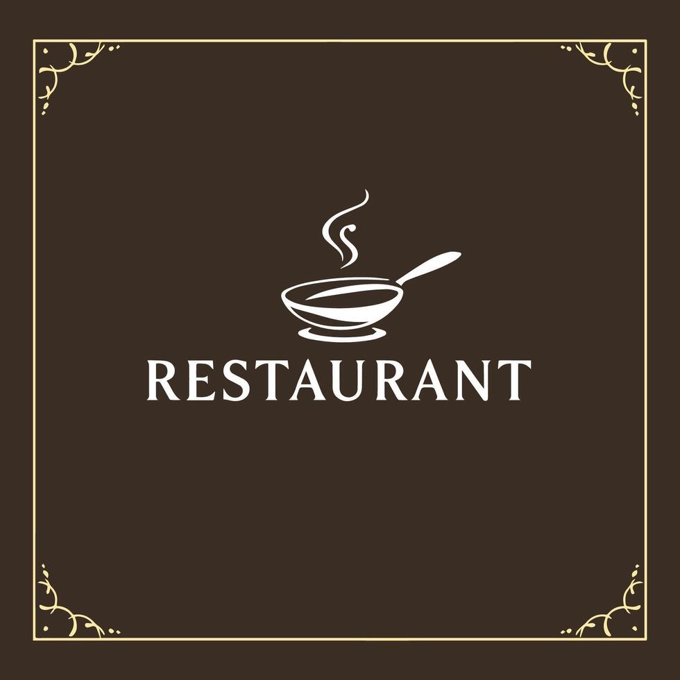 Elegant Restaurant Logo - Fine Dining and Culinary Branding Design vector