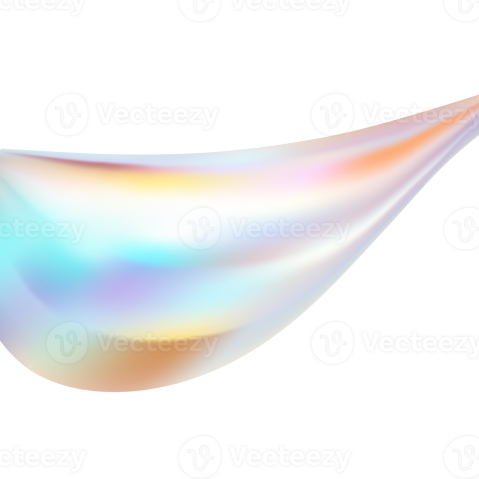 A white and blue bubble with a rainbow effect png