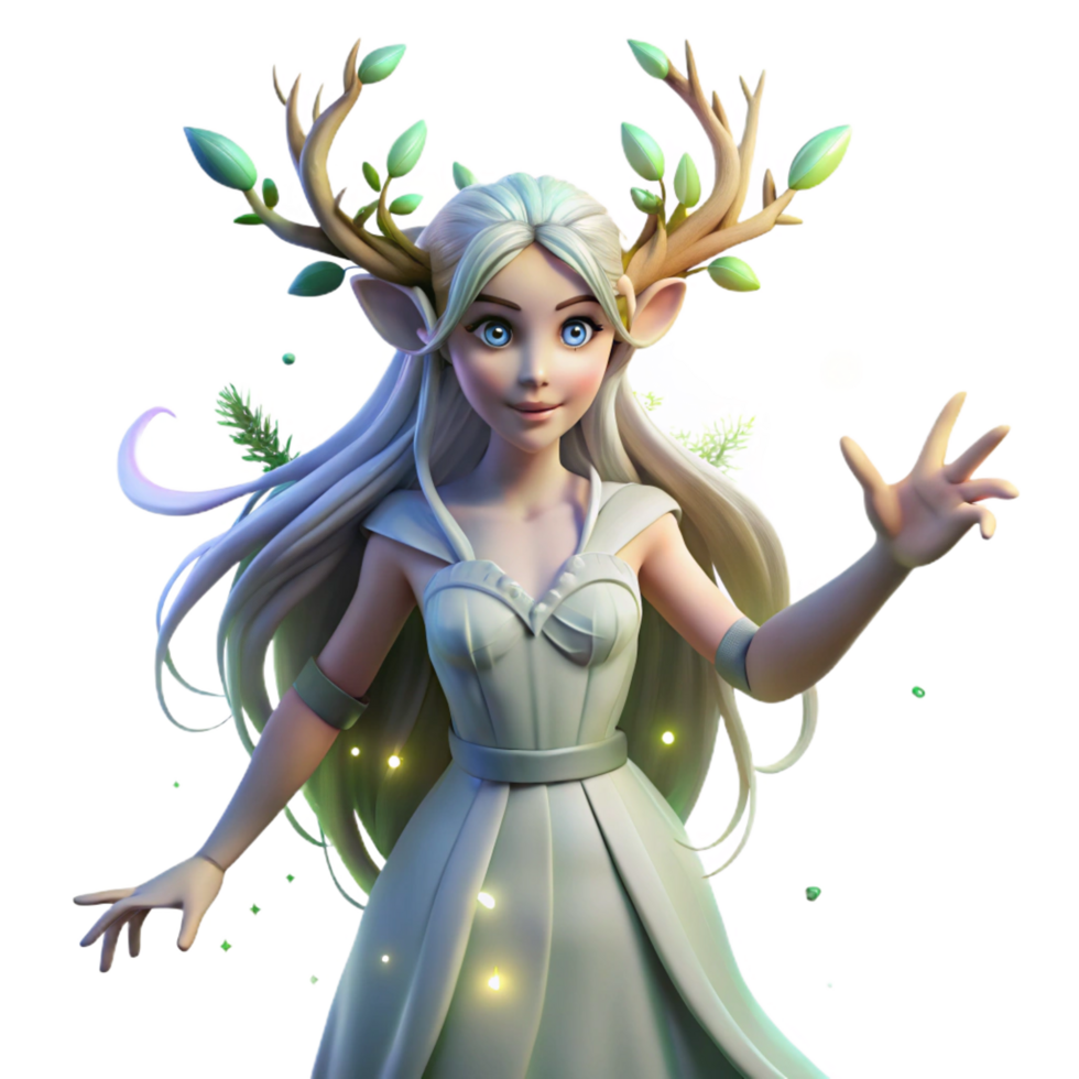 magnificent contemporary stunning vintage serene traditional Enchanted Forest 3D Render high quality original detailed png