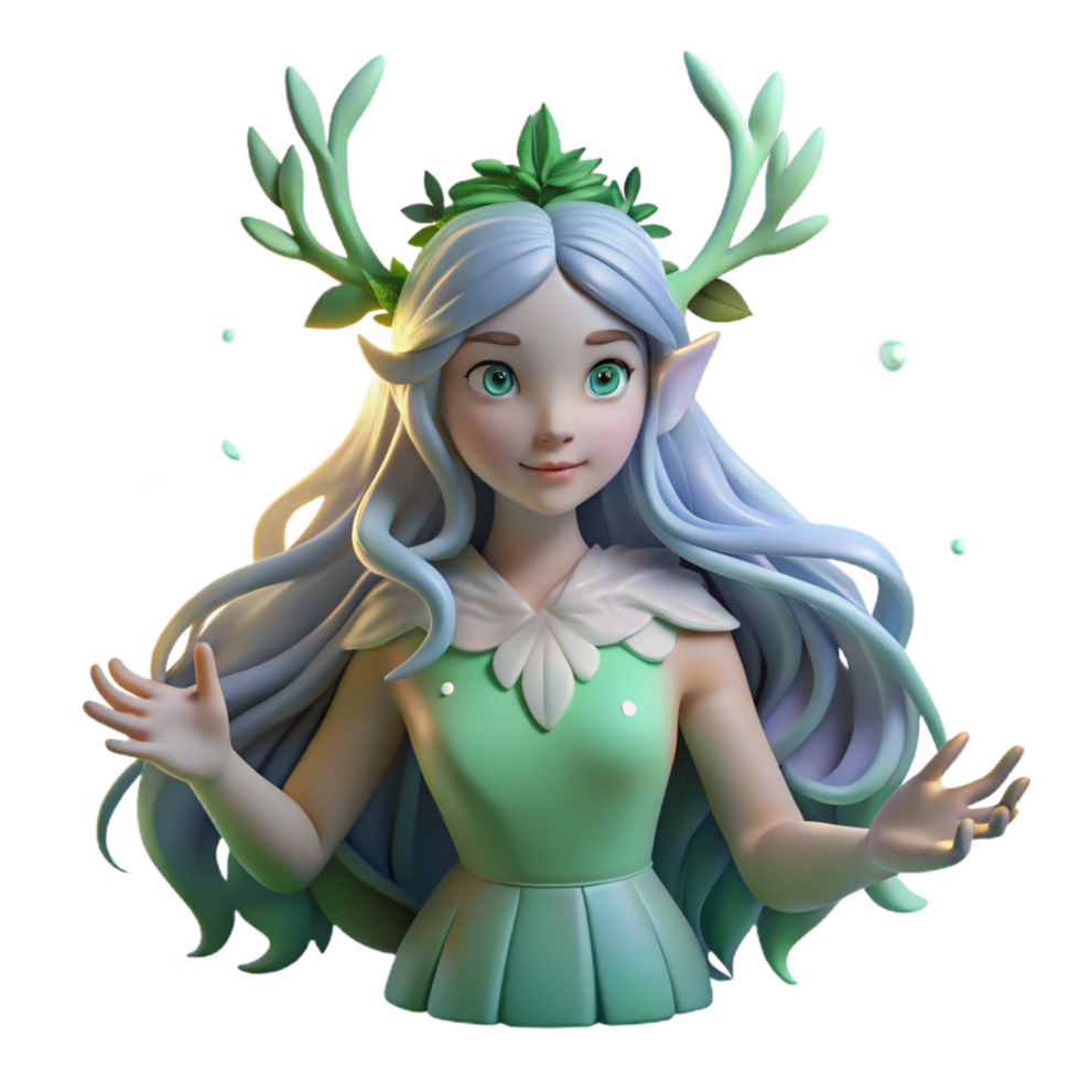 dramatic classic serene artistic vibrant modern Enchanted 3D Forest Fairy Render 4K premium authentic png