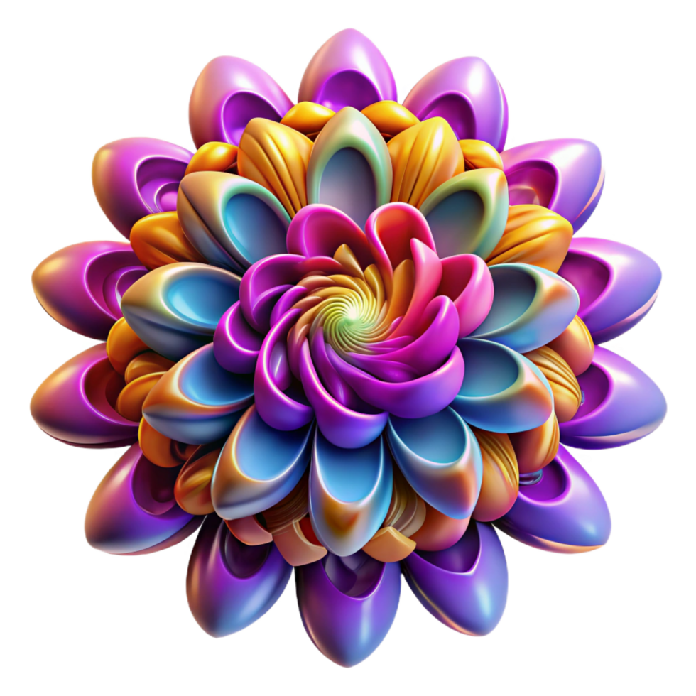 wonderful abstract stunning abstract beautiful traditional Rainbow 3D Floral Abstract authentic high resolution exclusive png