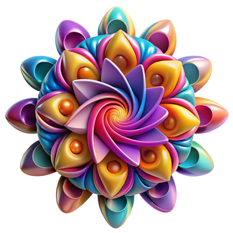 magnificent traditional extraordinary minimalist dramatic classic Vibrant 3D Floral Mandala detailed high resolution detailed png