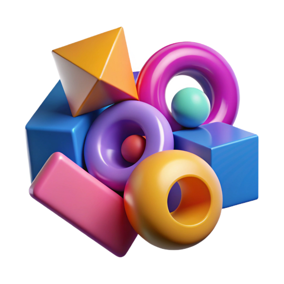 serene traditional elegant contemporary elegant abstract Colorful 3D Abstract Shapes Background premium genuine authentic png