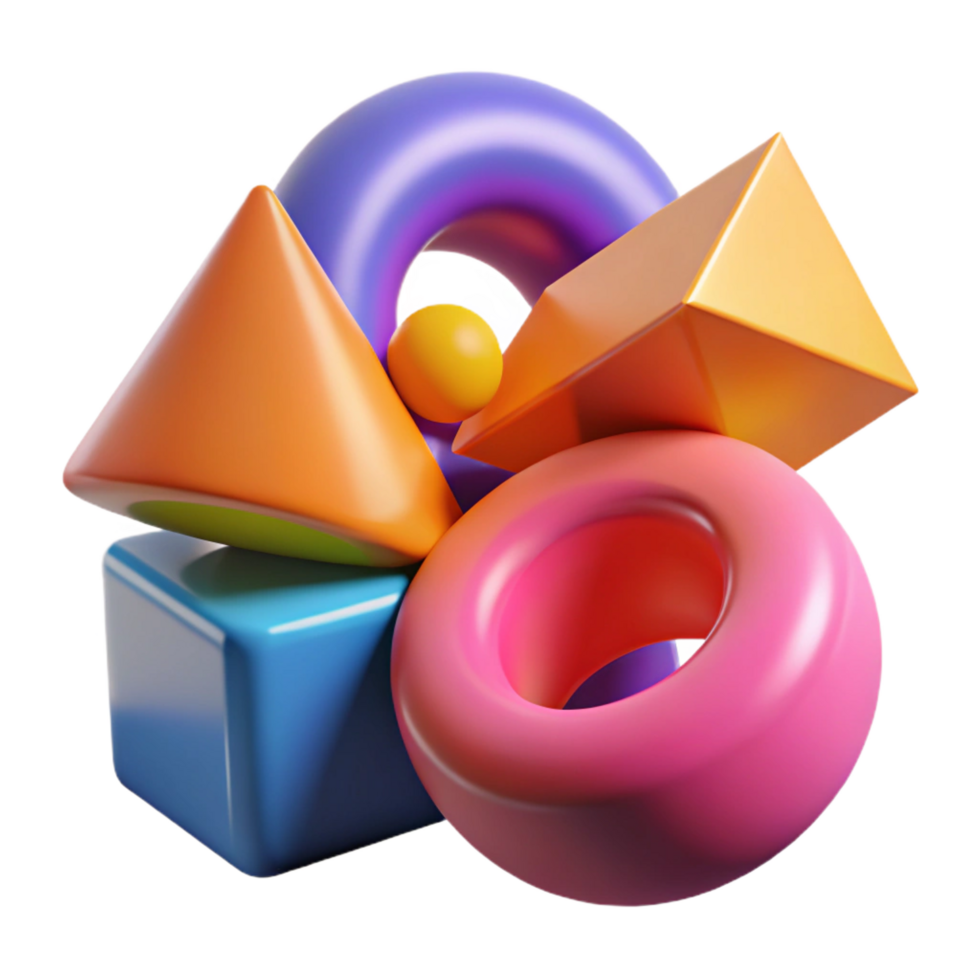 impressive contemporary extraordinary contemporary vibrant traditional Colorful 3D Geometric Shapes Abstract Background professional exclusive high resolution png