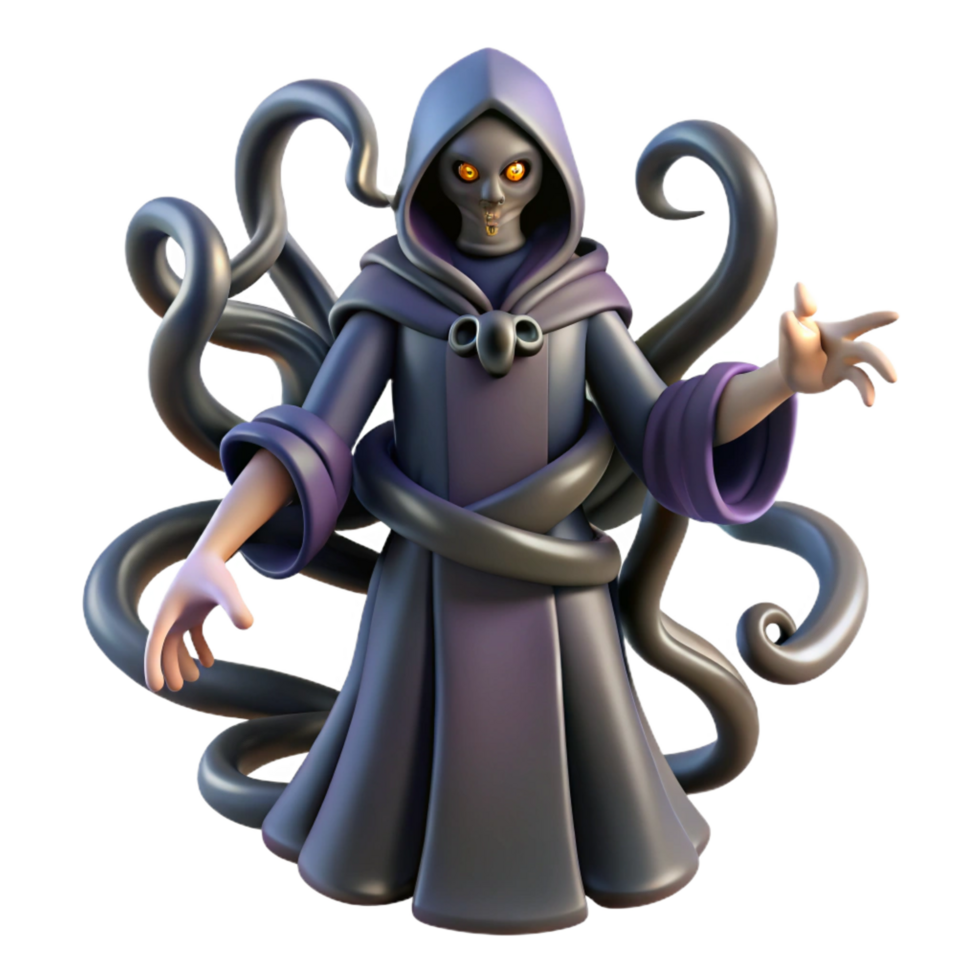 dramatic artistic extraordinary creative stunning creative 3D Render of a Dark Hooded Figure professional detailed original png