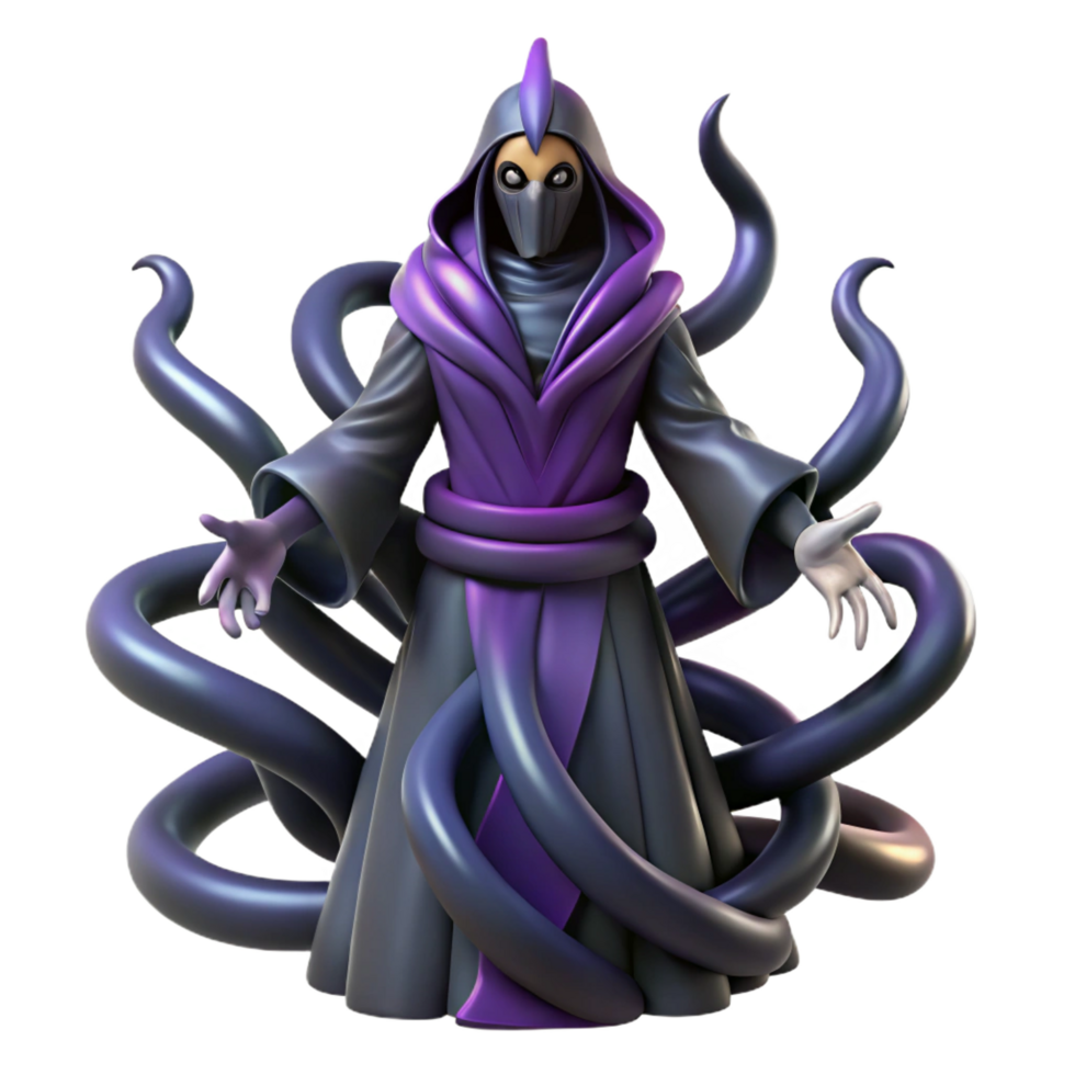dramatic rustic magnificent contemporary dramatic rustic 3D Render of a Mysterious Hooded Figure high resolution detailed genuine png