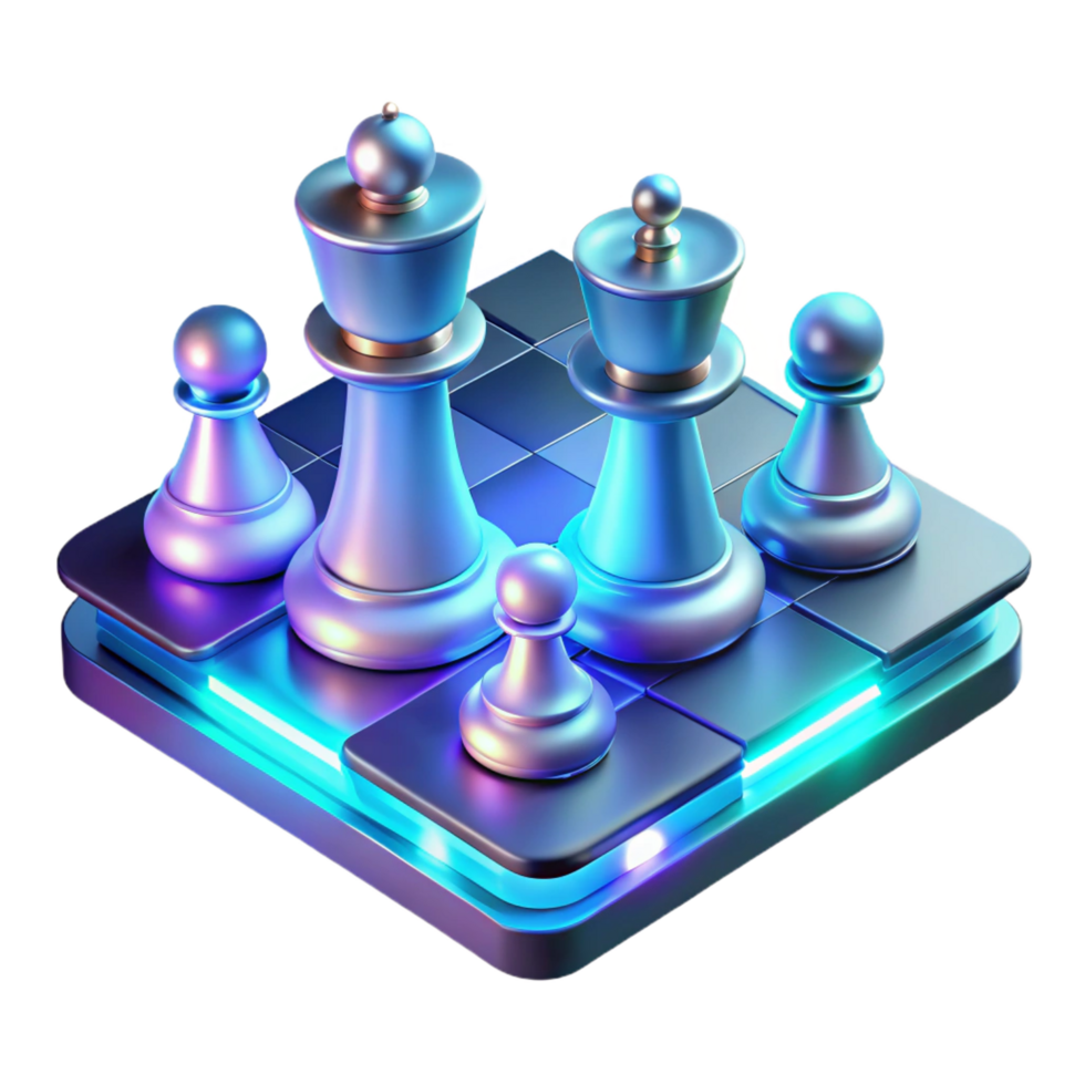 extraordinary modern vibrant creative stunning creative 3D Chess Game Illustration professional high quality professional png