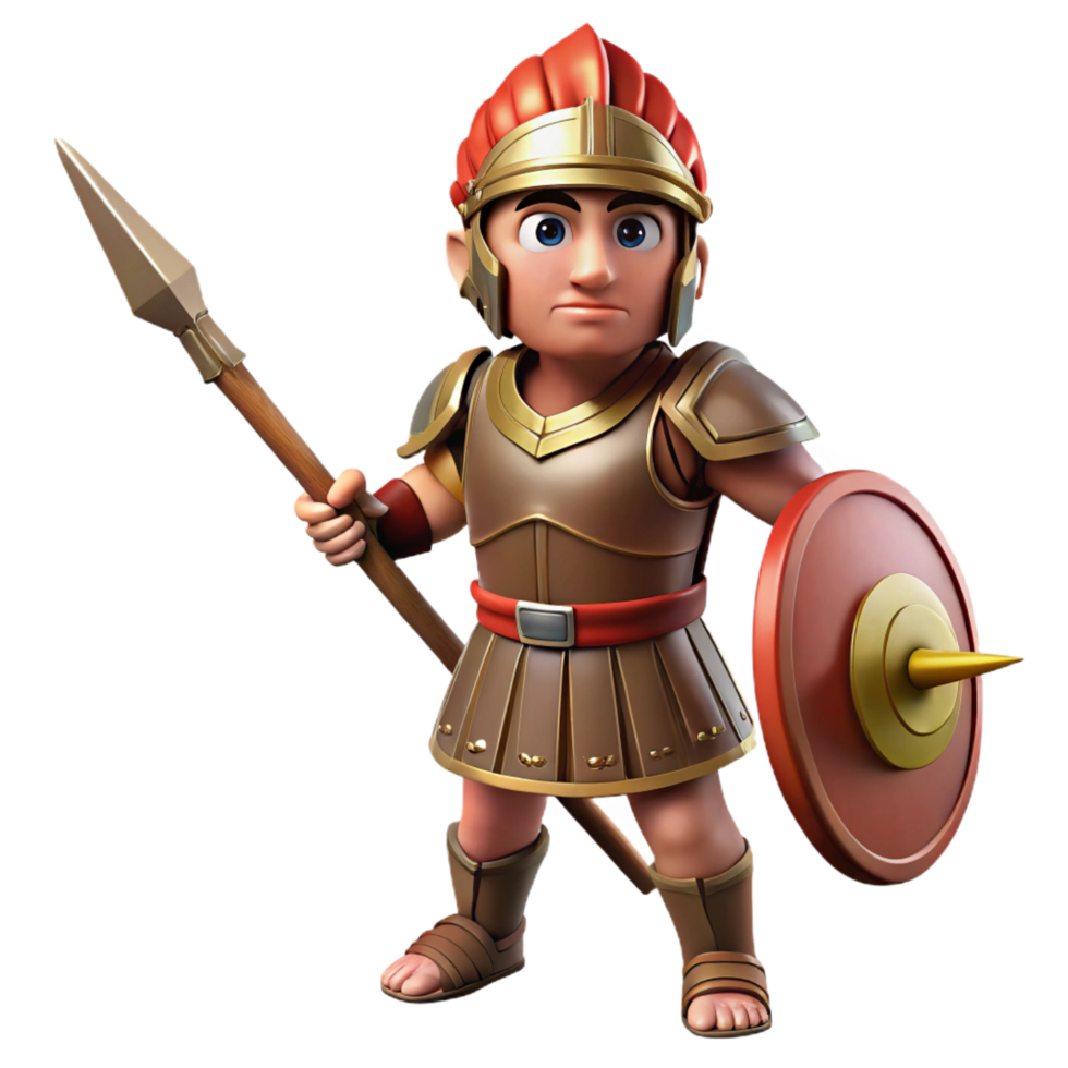 extraordinary artistic impressive contemporary 3D Cartoon Roman Soldier Illustration original high resolution png