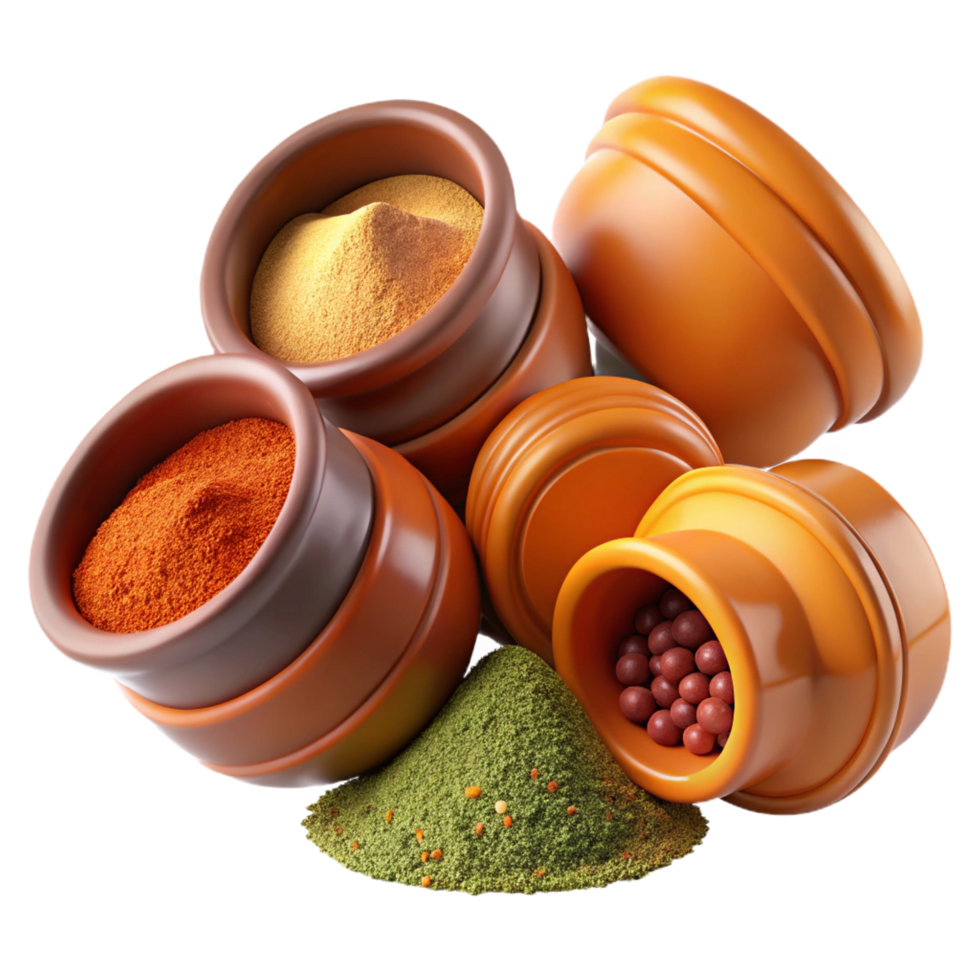 magnificent creative impressive traditional Vibrant Spices 3D Render exclusive 4K png
