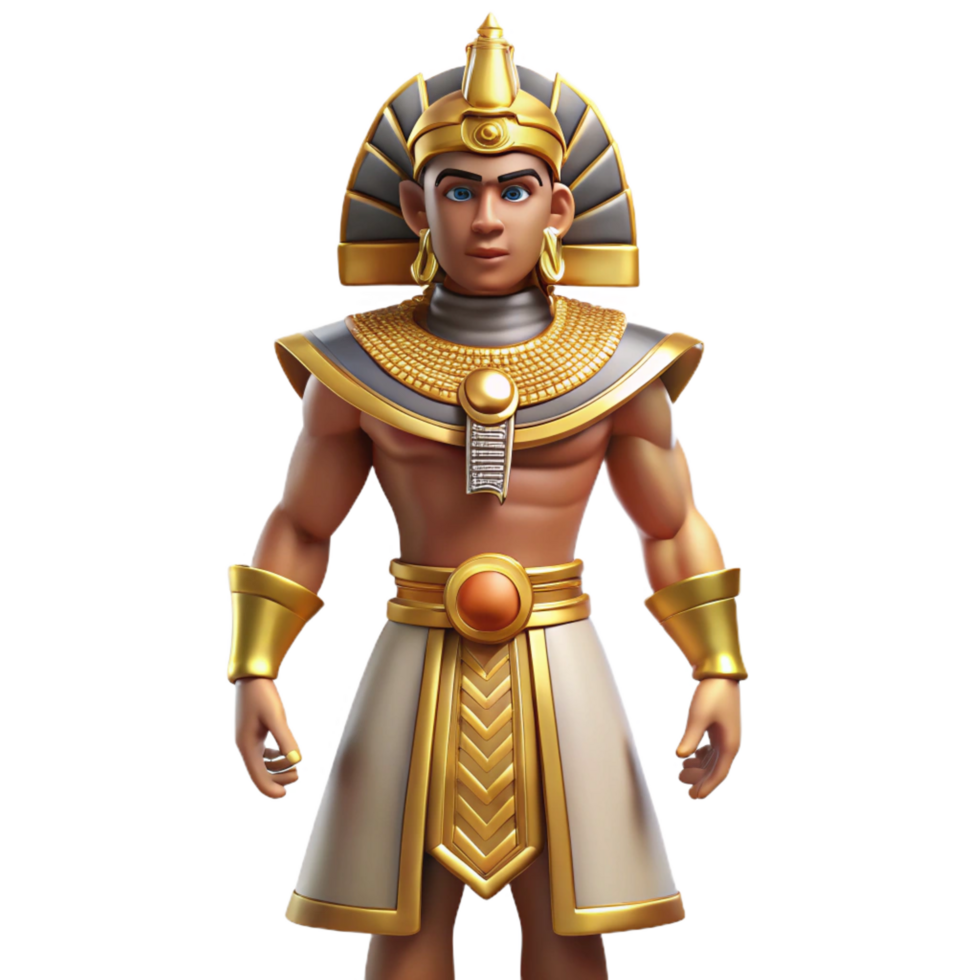 magnificent creative impressive creative 3D Cartoon Pharaoh Render high resolution premium png