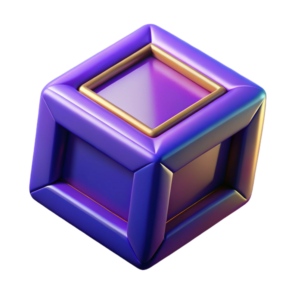 elegant abstract magnificent classic Purple Gold 3D Cube Abstract Background premium 4K png