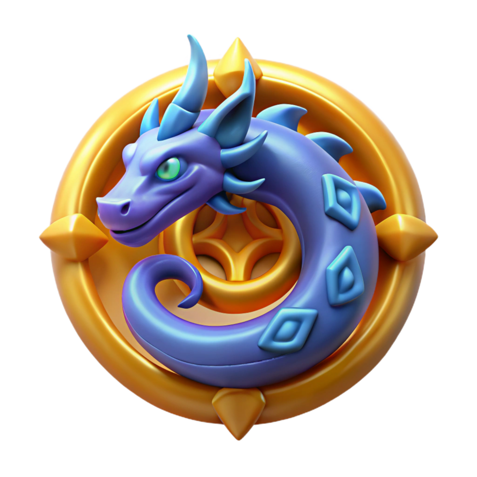 impressive contemporary serene modern Cute Purple Dragon 3D Render premium high resolution png