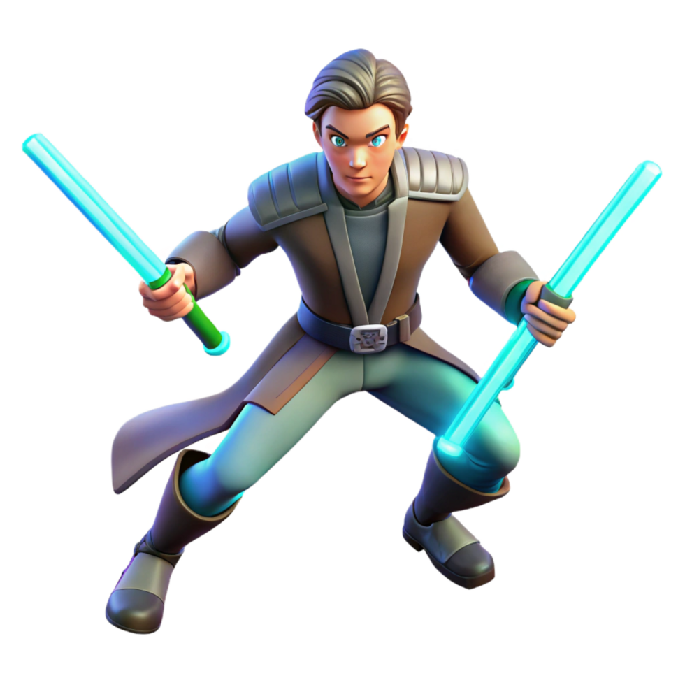 3D Illustration Young Jedi Knight png