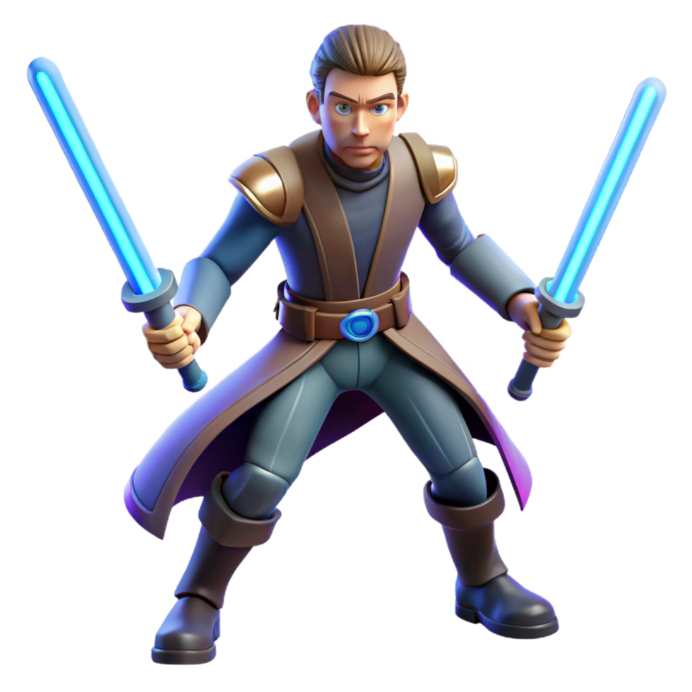 3D Render Young Jedi Knight png