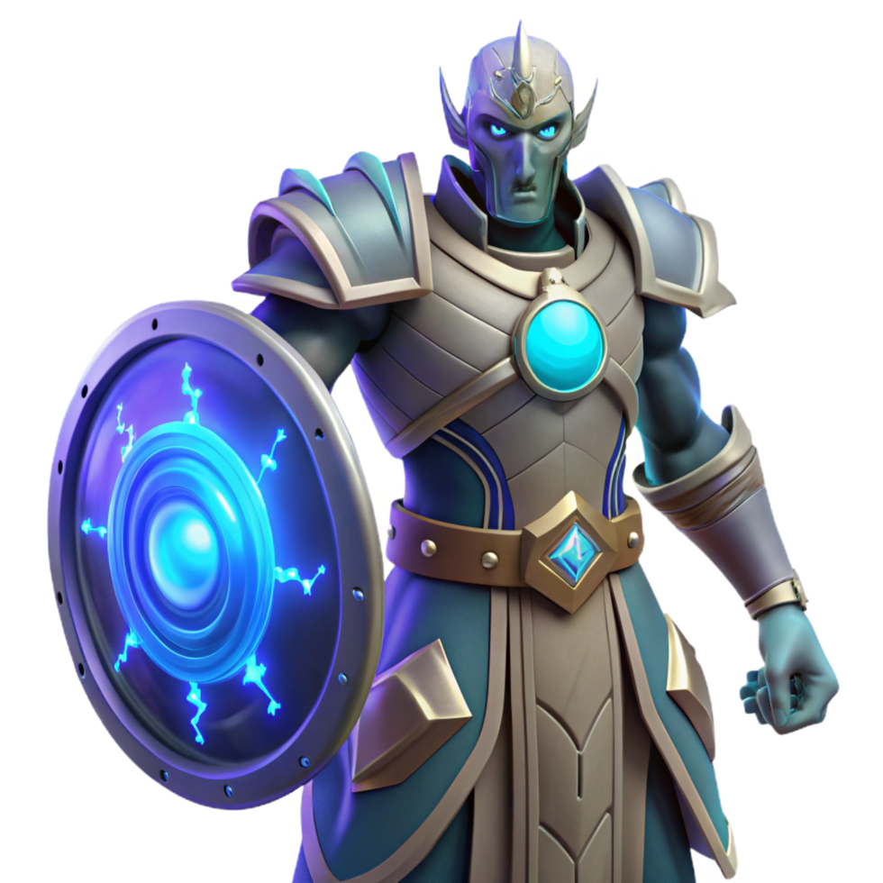 beautiful creative impressive abstract Fantasy Warrior 3D Render professional original png