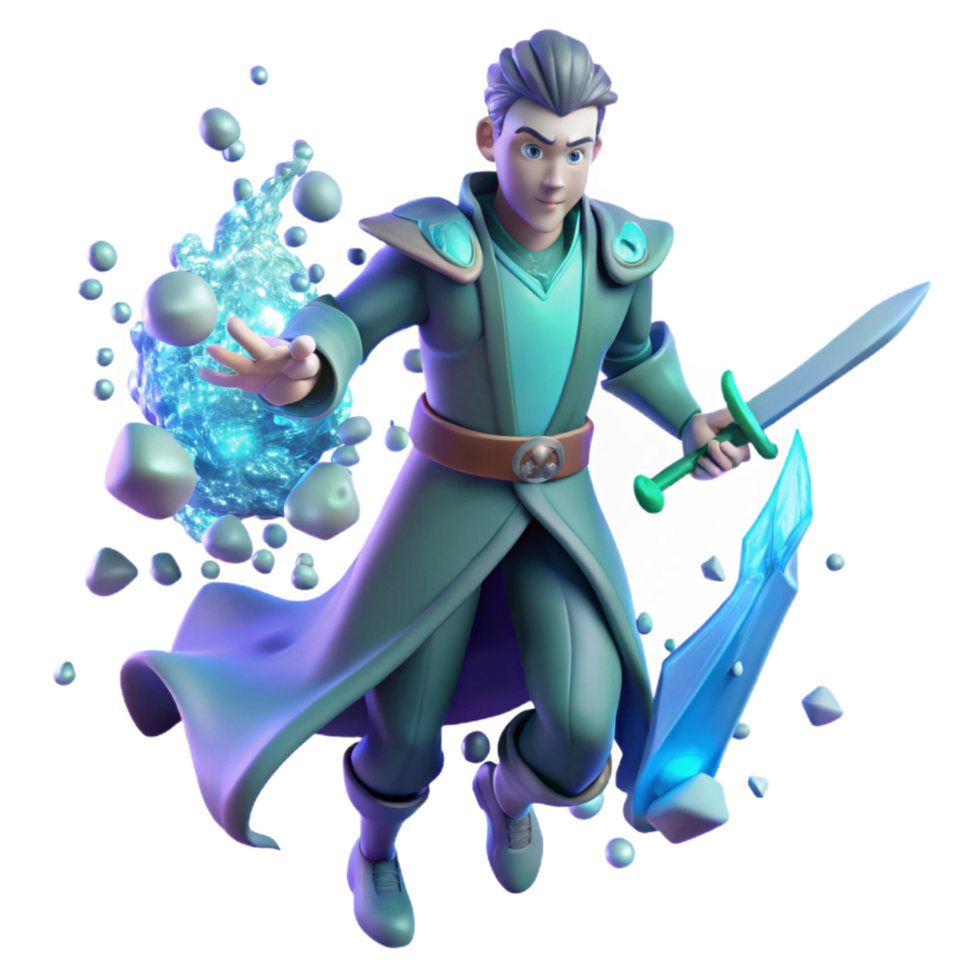 impressive abstract wonderful modern 3D Render Fantasy Mage professional authentic png