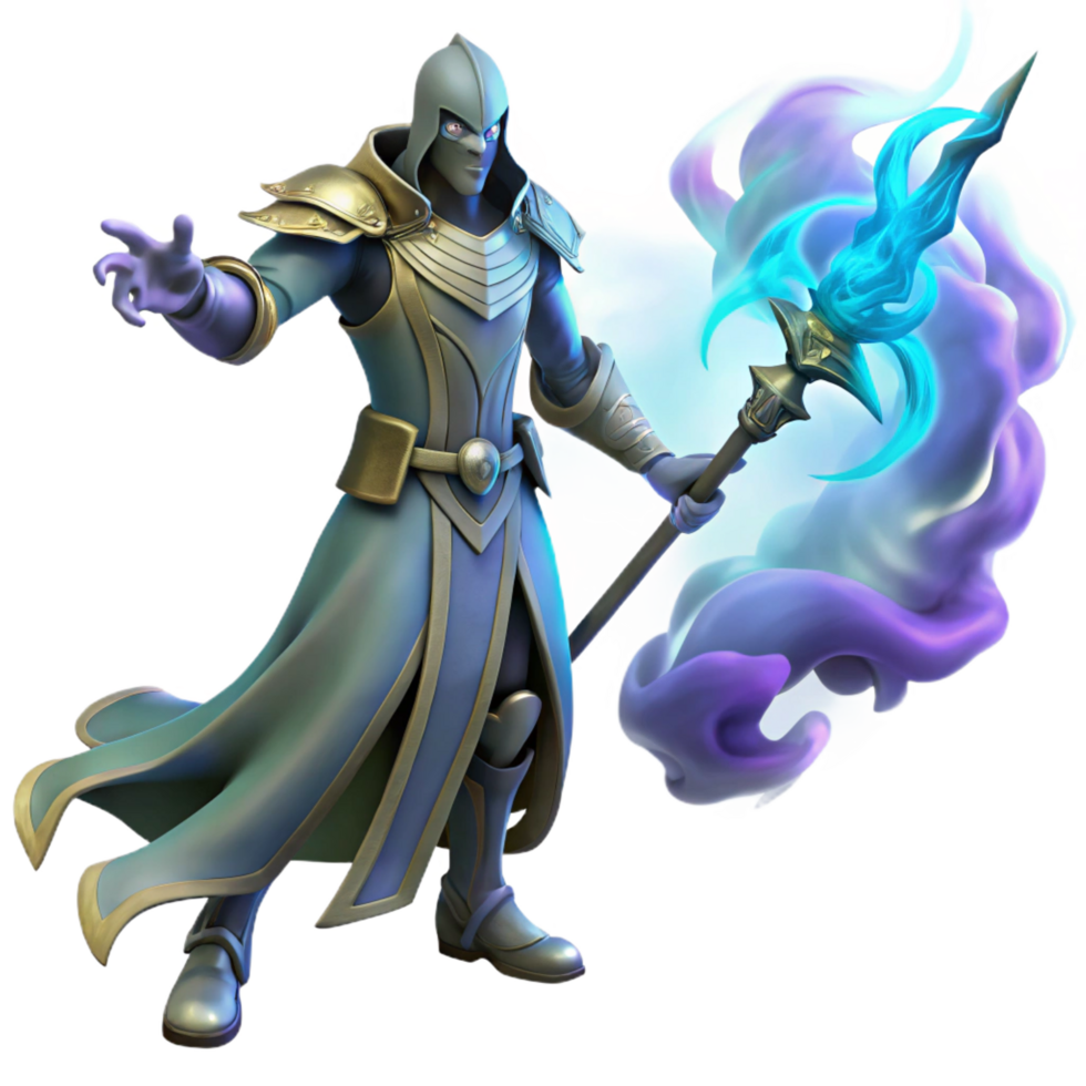 wonderful classic wonderful creative Mystic Wizard 3D Render detailed exclusive png