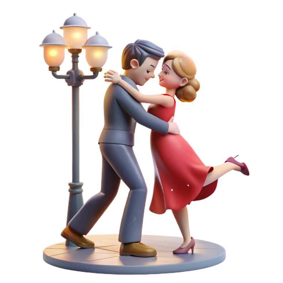 wonderful creative wonderful rustic Romantic Couple 3D Illustration authentic original png