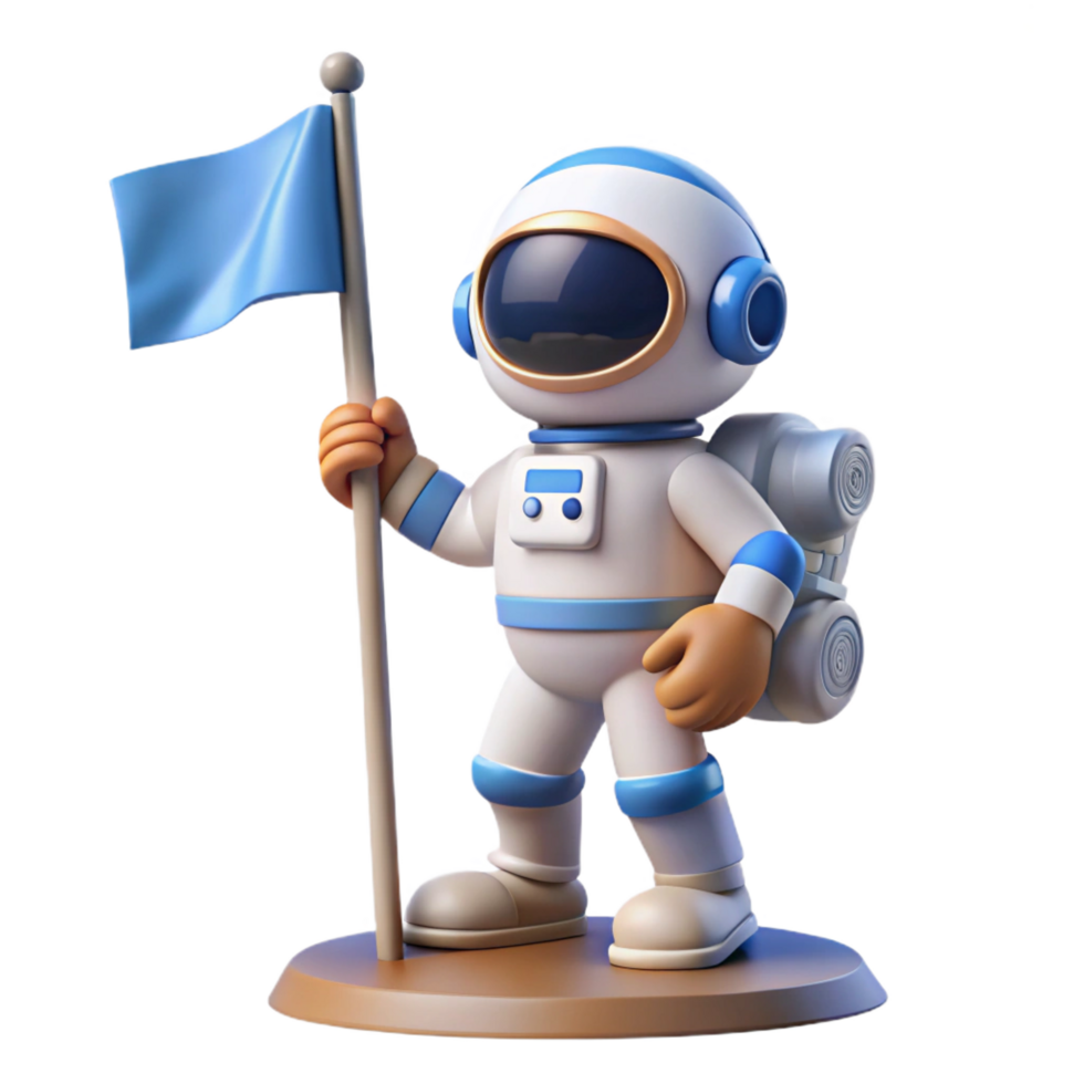 beautiful traditional dramatic artistic Cute Astronaut 3D Render detailed genuine png