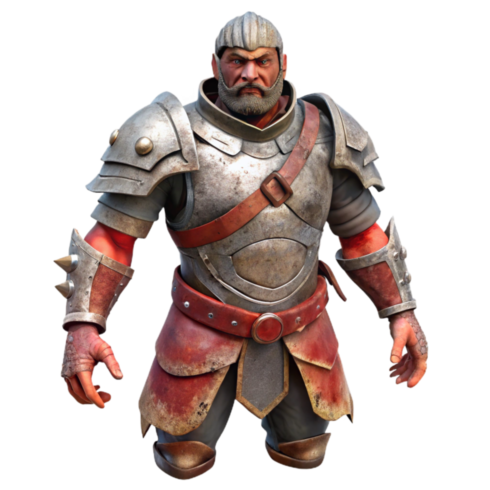 3D Render Fantasy Medieval Warrior png
