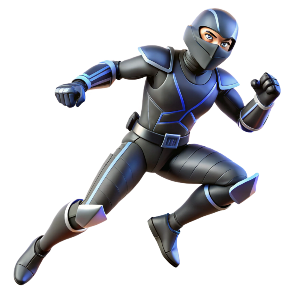 3D Illustration Futuristic Ninja Warrior png