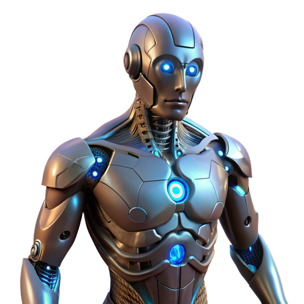impressive rustic vibrant abstract Advanced Robot 3D Render authentic professional png