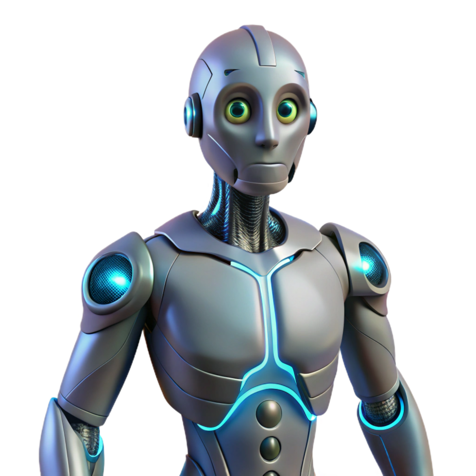 3D Render of a Futuristic Robot png