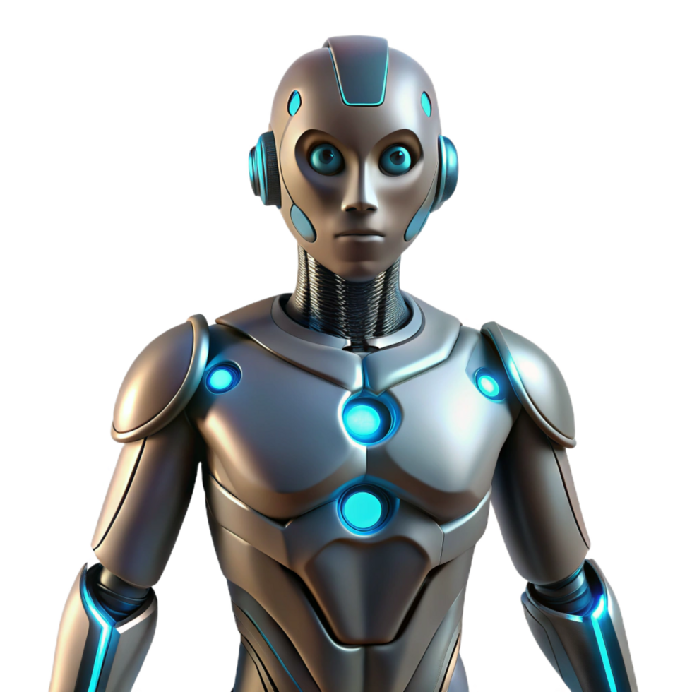 elegant contemporary elegant rustic Futuristic Robot 3D Render exclusive original png