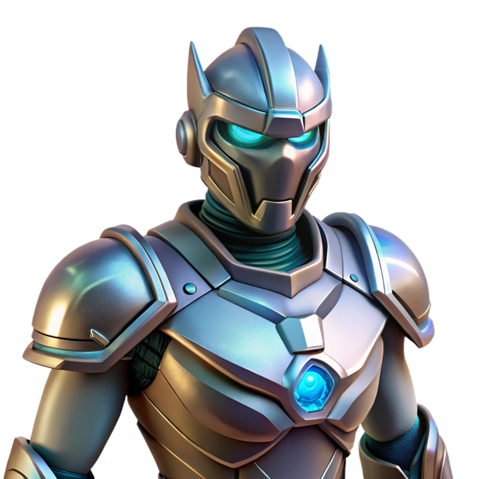 elegant creative extraordinary minimalist Cybernetic Knight 3D Illustration original genuine png
