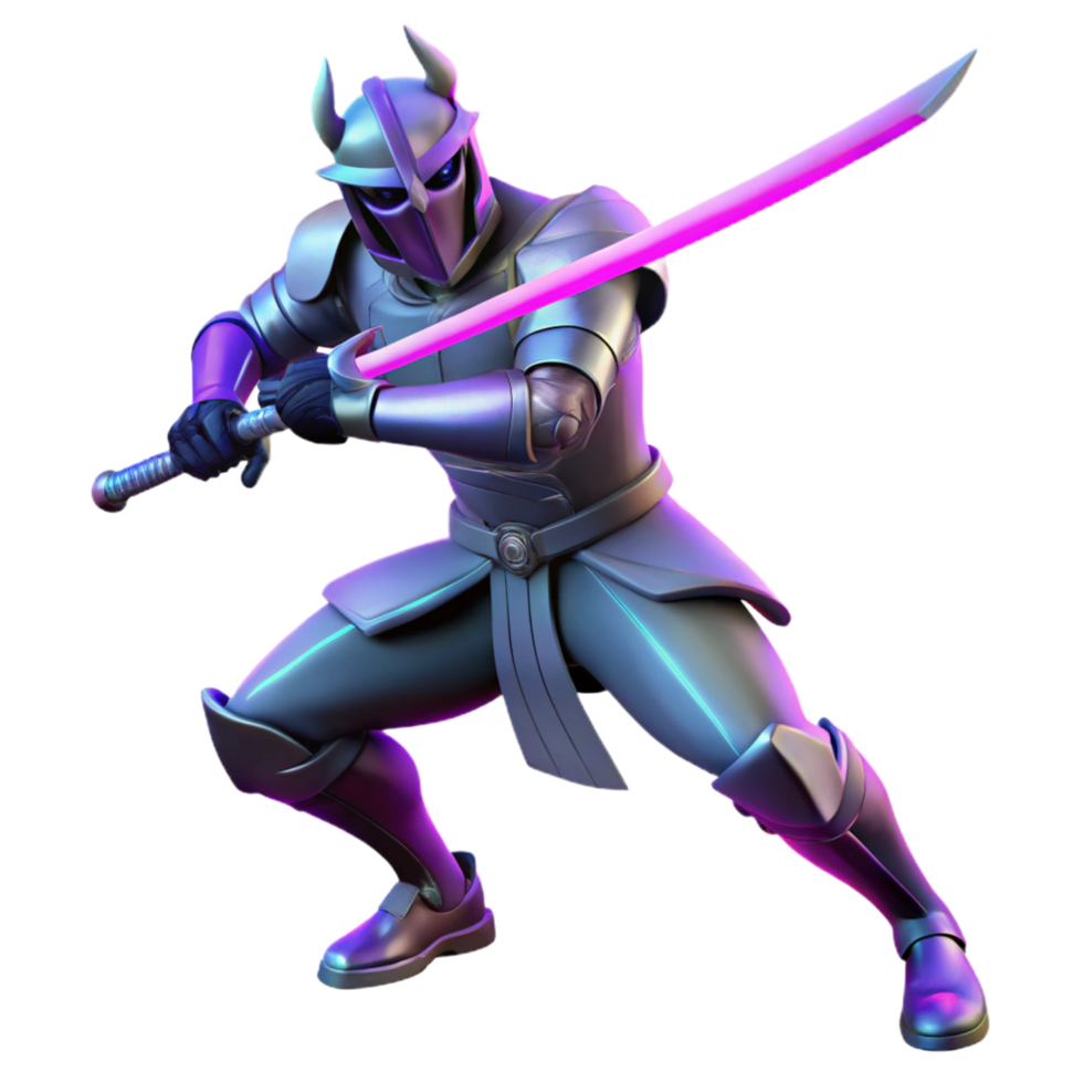 3D Render of a Futuristic Knight png