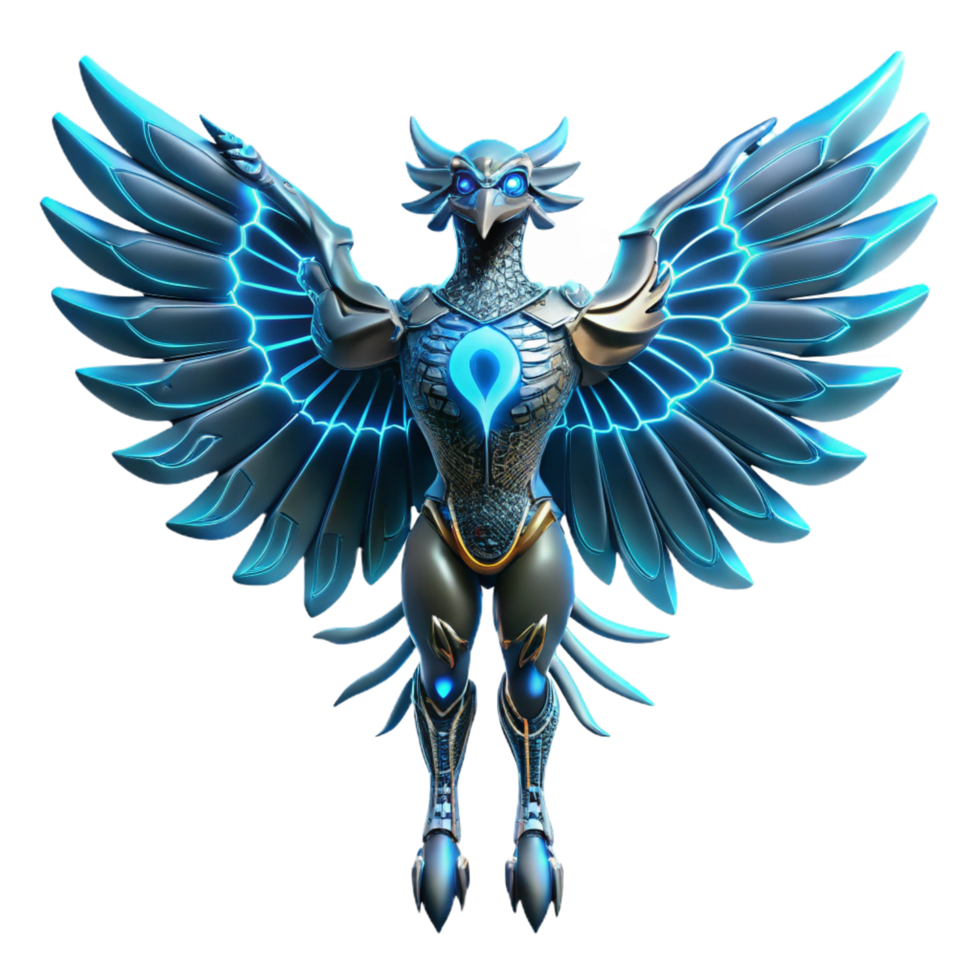 Cybernetic Griffin 3D Render png