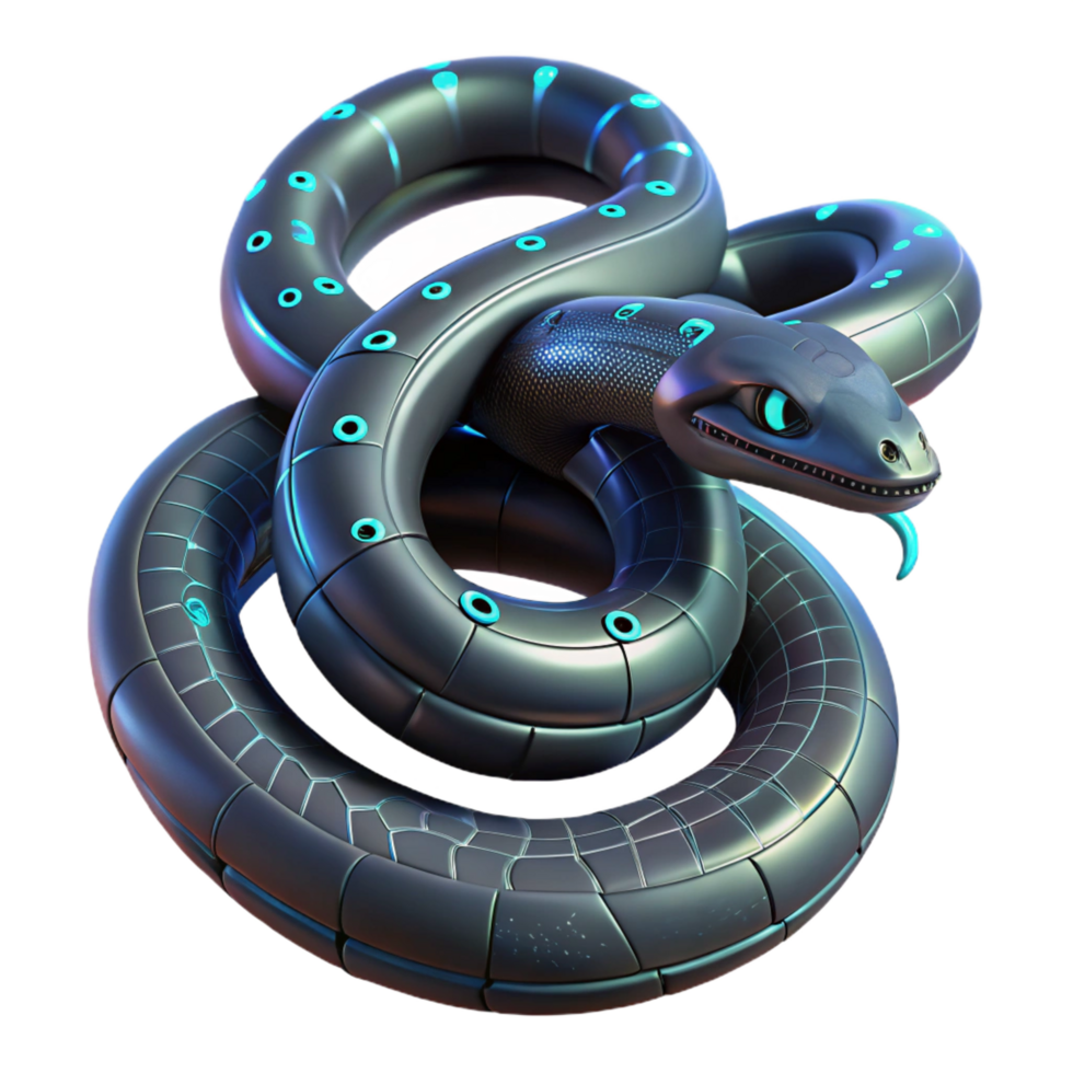 serene rustic dramatic artistic Cybernetic Snake 3D Render genuine detailed png