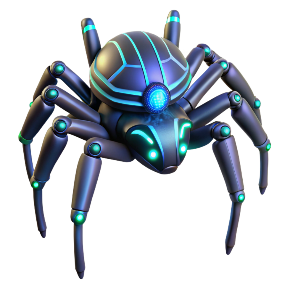 serene artistic dramatic artistic Cybernetic Spider 3D Render high resolution high quality png