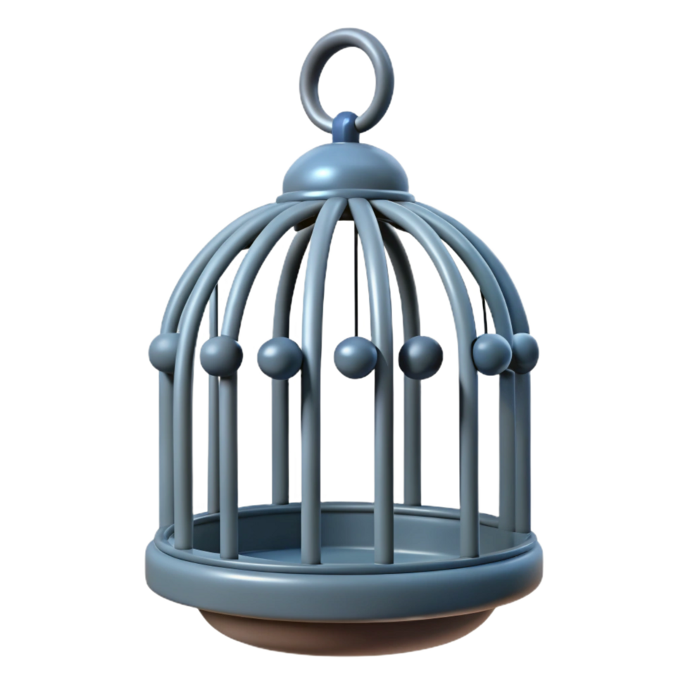 wonderful classic vibrant classic 3D Render Birdcage Illustration authentic genuine png