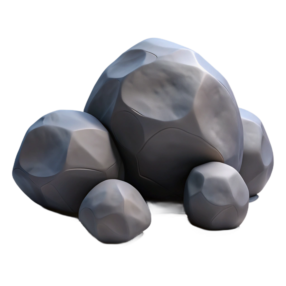 magnificent modern impressive creative Stylized 3D Rocks Graphic Resource 4K original png