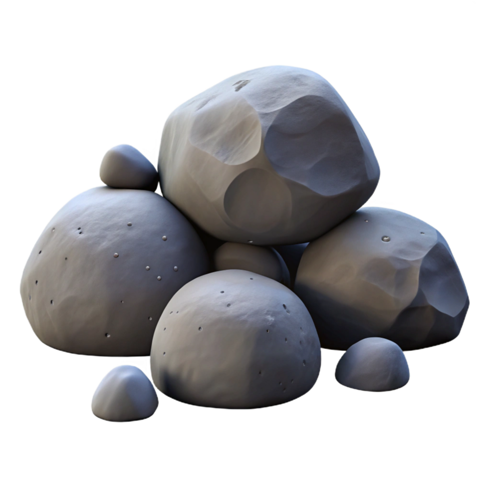 extraordinary vintage stunning classic Gray Rocks 3D Render original authentic png