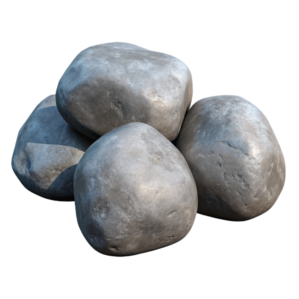 elegant abstract wonderful classic Grey Stones 3D Render authentic genuine png