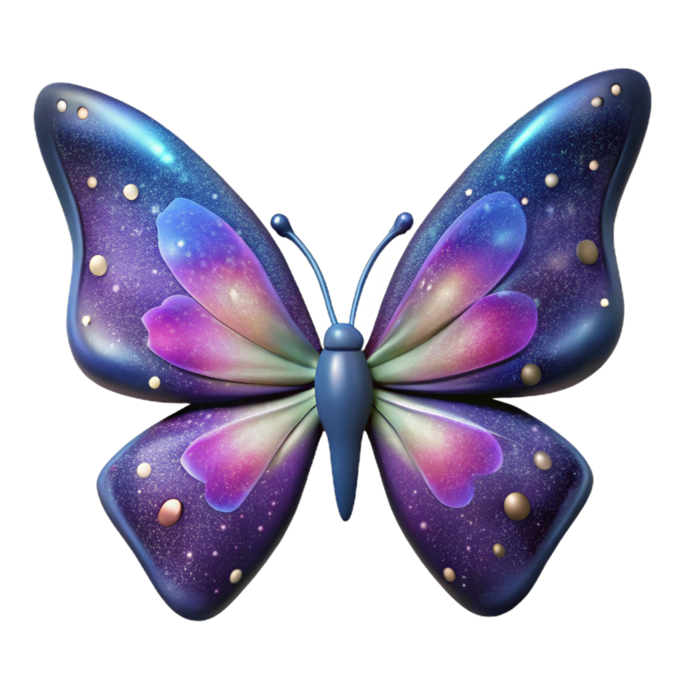 serene rustic extraordinary contemporary Cosmic Butterfly 3D Illustration 4K 4K png