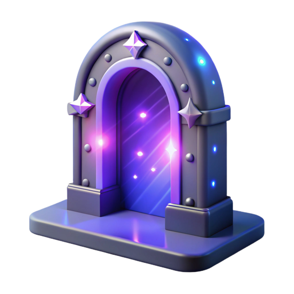 stunning vintage vibrant artistic Magical Portal 3D Render original genuine png