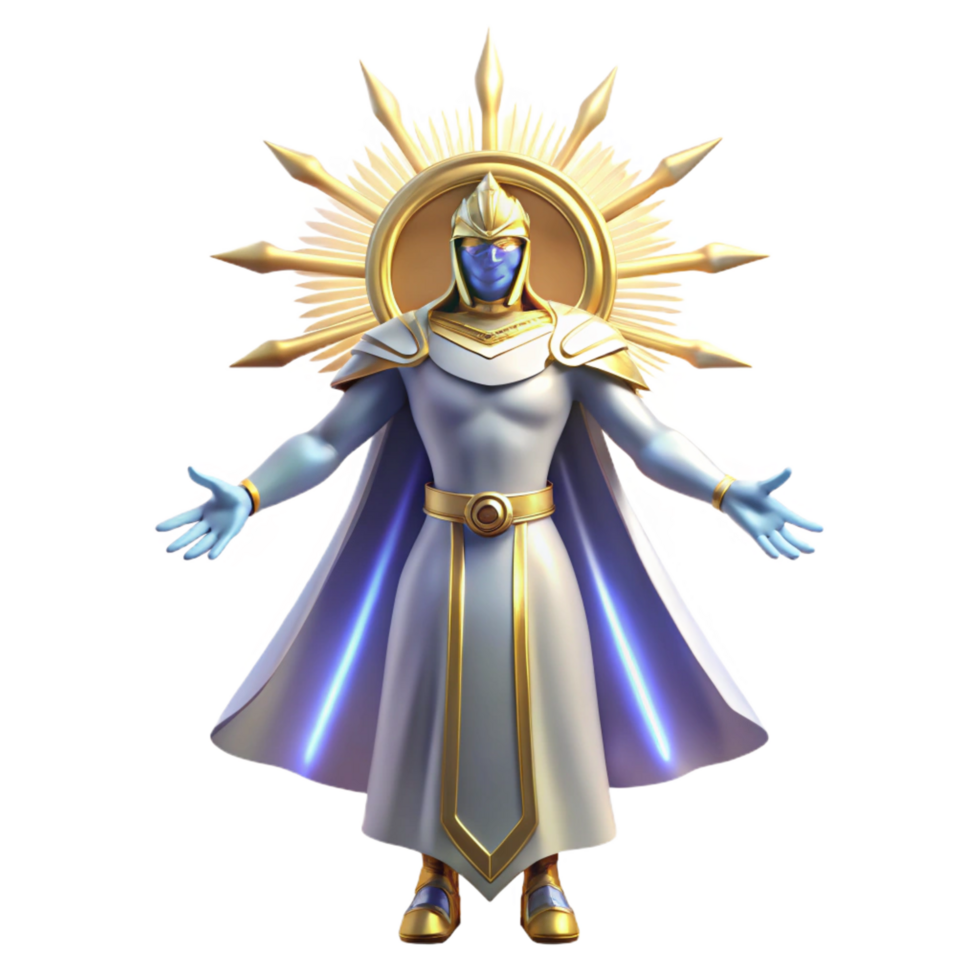 serene creative elegant abstract Radiant Celestial Being 3D Render detailed high resolution png