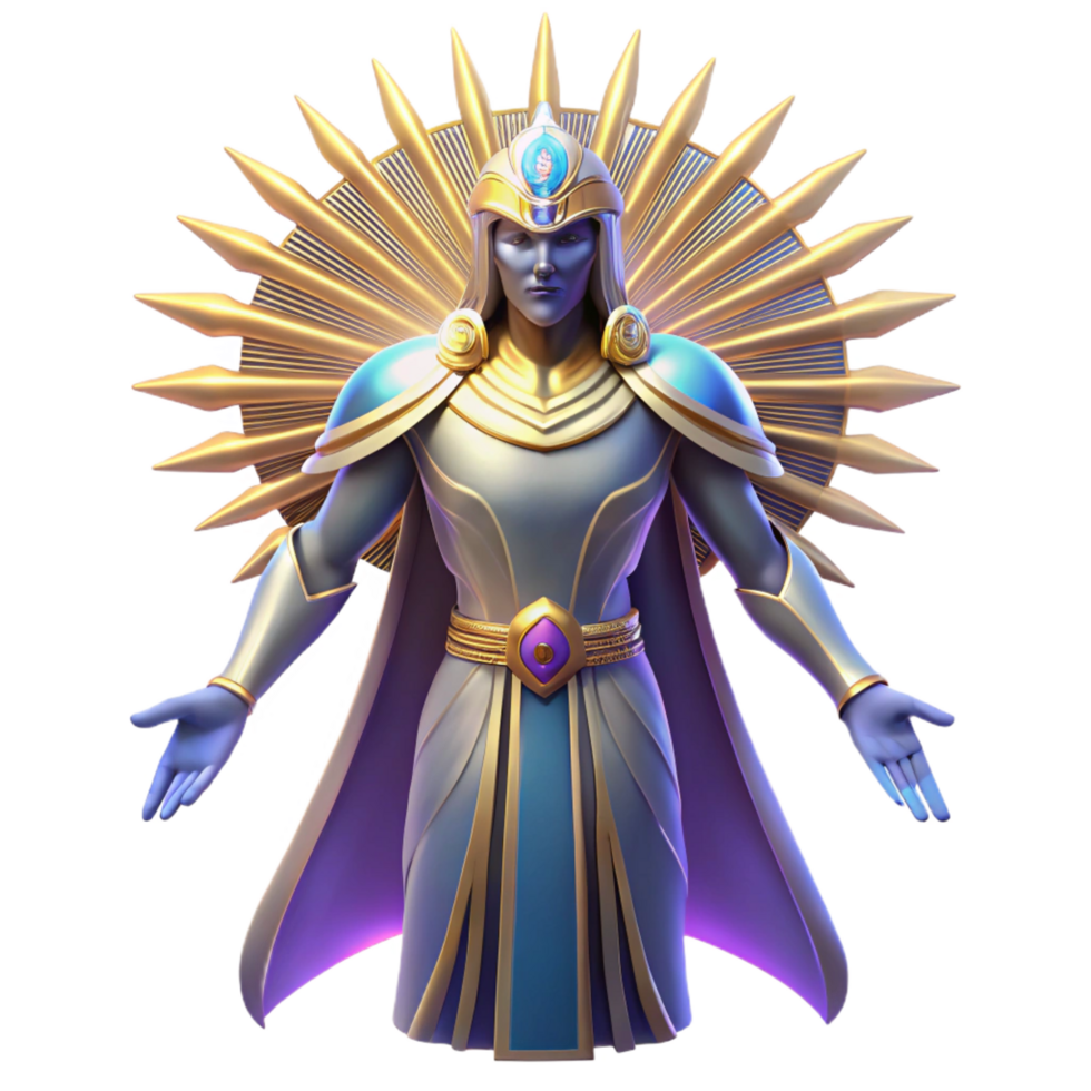 dramatic artistic beautiful creative Radiant Celestial Being 3D Render high resolution original png